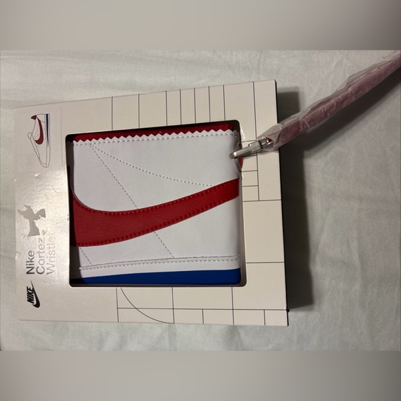 Nike Handbags - Nike Cortez wristlet white/red